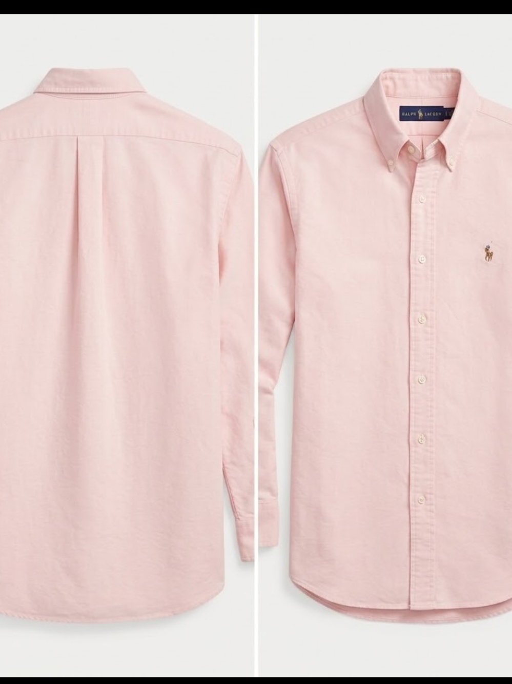 Ralph Lauren Pink Cotton Oxford Button Down Shirt 16.5-34